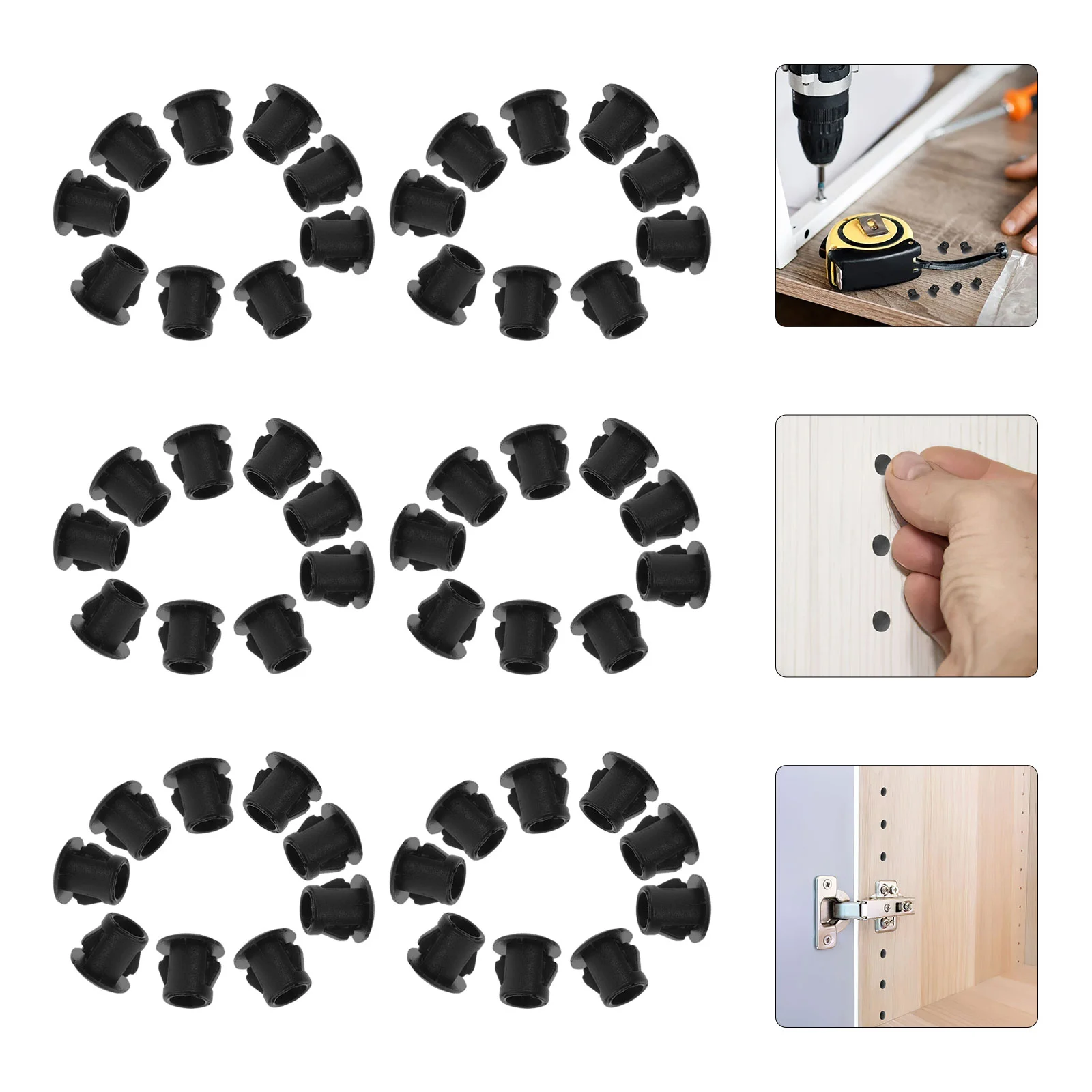

1000 Pcs Plastic Hole Plug Screw Plugs for Round Holes Open Fence Covers Chair End Caps