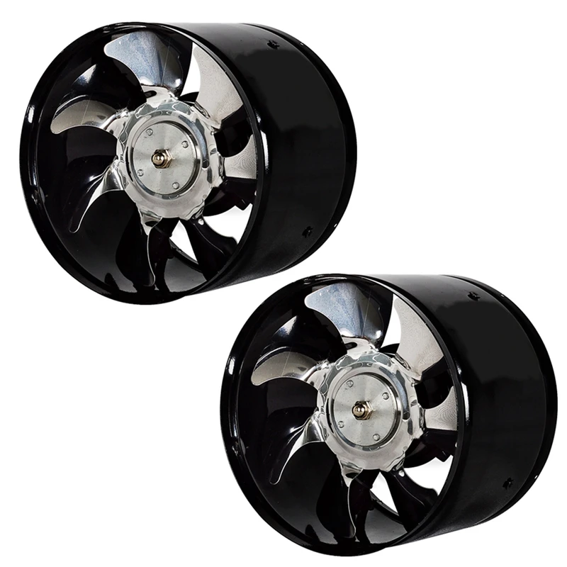 

2X 6 Inch High-Speed Exhaust Fan In-Line Duct Kitchen Extractor Metal Toilet Fan Industrial Fan 220V