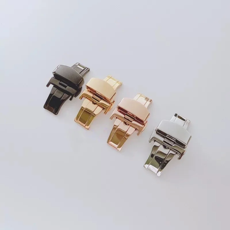 5 قطعة/الوحدة الفولاذ المقاوم للصدأ مصقول فراشة مشبك حزام ساعة اليد مشبك معدني حزام (استيك) ساعة اكسسوارات 12 مللي متر 14 مللي متر 16 مللي متر 18 مللي متر 20 مللي متر 22 مللي متر