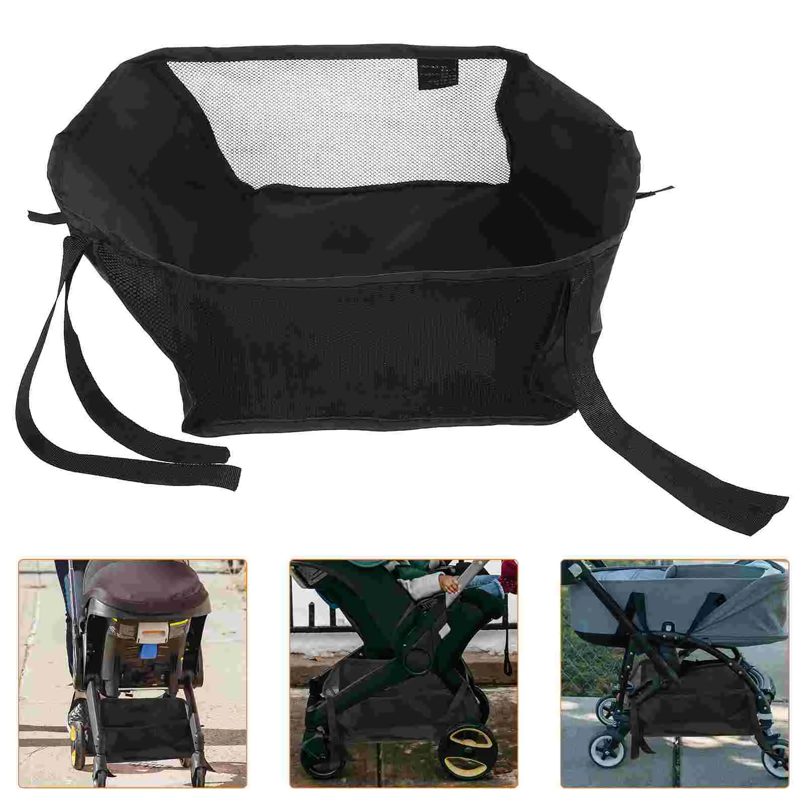 

Stroller Bottom Storage Bag 32x22x13 Multifunctional ganizer Basket for Baby Diaper Pacifier Bottle Safe Materials Reusable