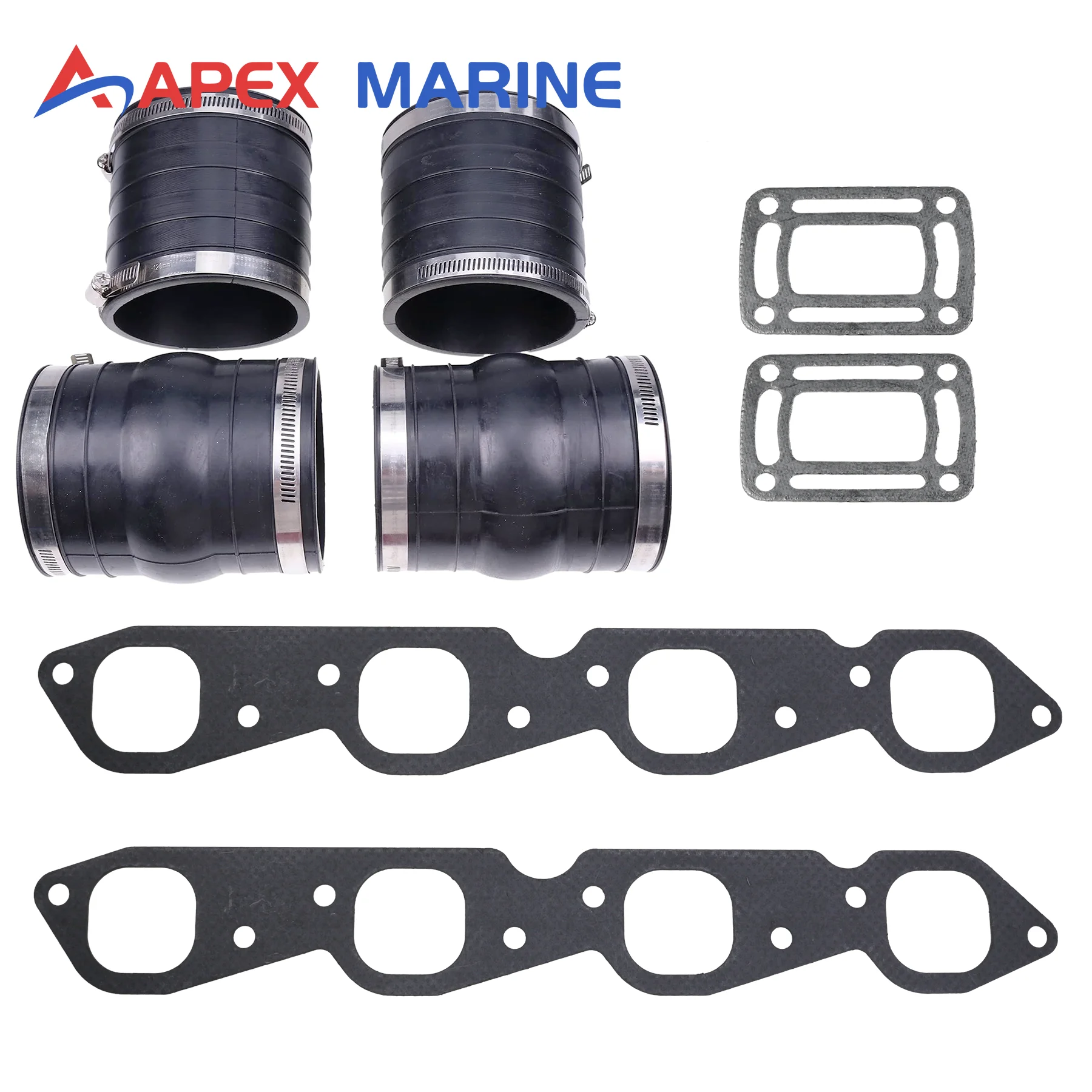 3852696 Exhaust Bellow Kit with Gasket 3852472 Fits for Volvo Penta OMC V8 7.4L 8.2L Sterndrive Motor Replacement 351325 3852741 - view 5