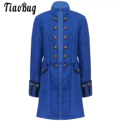 Boys Medieval Pirate Tailcoat Halloween Costume Gothic Steampunk Long Sleeve Jacket Victorian Renaissance Knight Coat for 5-12Y