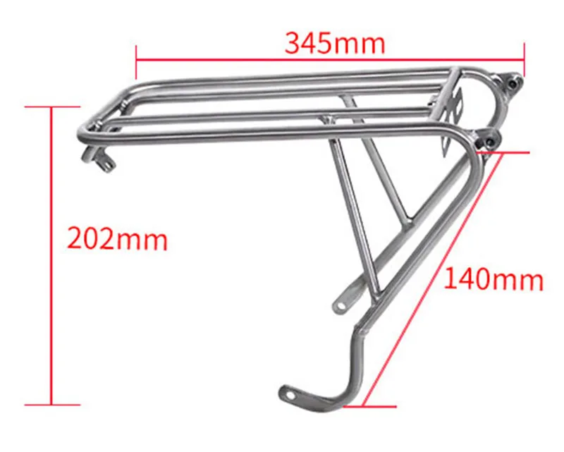 Factory direct wholesale Titanium Folding Bike Disc Brake Rear Rack