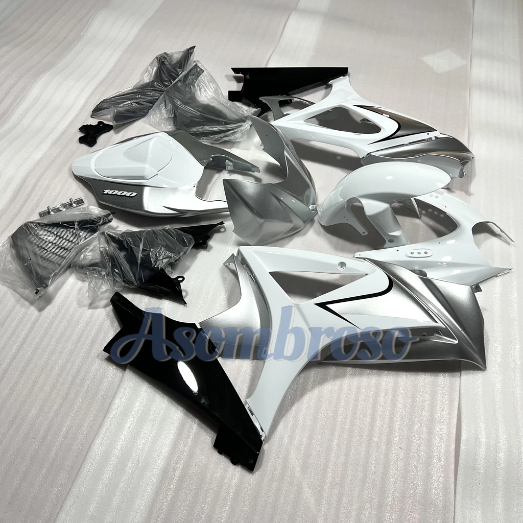 

Fairing kit fit for Suzuki GSXR1000 2008 2007 K7 07 08 Motorcycle Injection ABS Plastics white silvery bodys