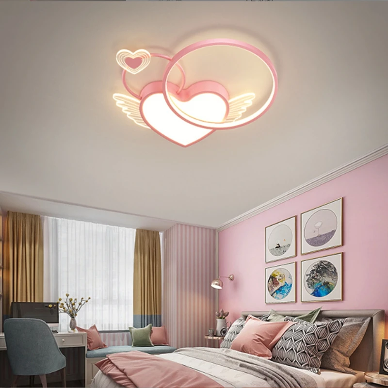 Cute Cartoon Boy Girl Bedroom Ceiling Light Modern Intelligent LED Study Chandelier Creativity Indoor Decoration Lamps