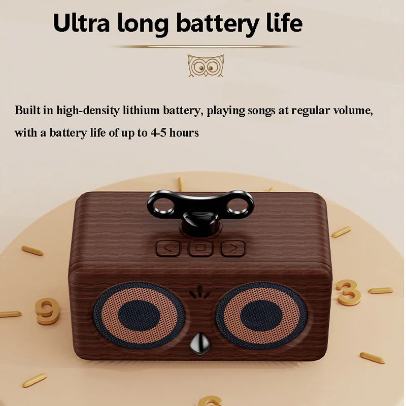 レトロなポータブルBluetoothスピーカー,屋外ステレオサウンドバー,マイク付きワイヤレス音楽プレーヤー,iOSおよびAndroidフォンに適しています