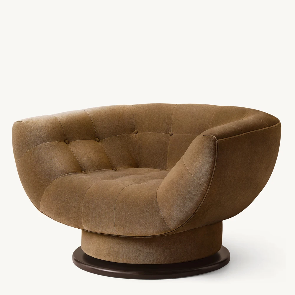 

！@Factory Custom Furniture Nordic Style Tufted Velvet Faux Fur Fabric Upholstery Armrest Couch Solid Hardwood Chair Sofa