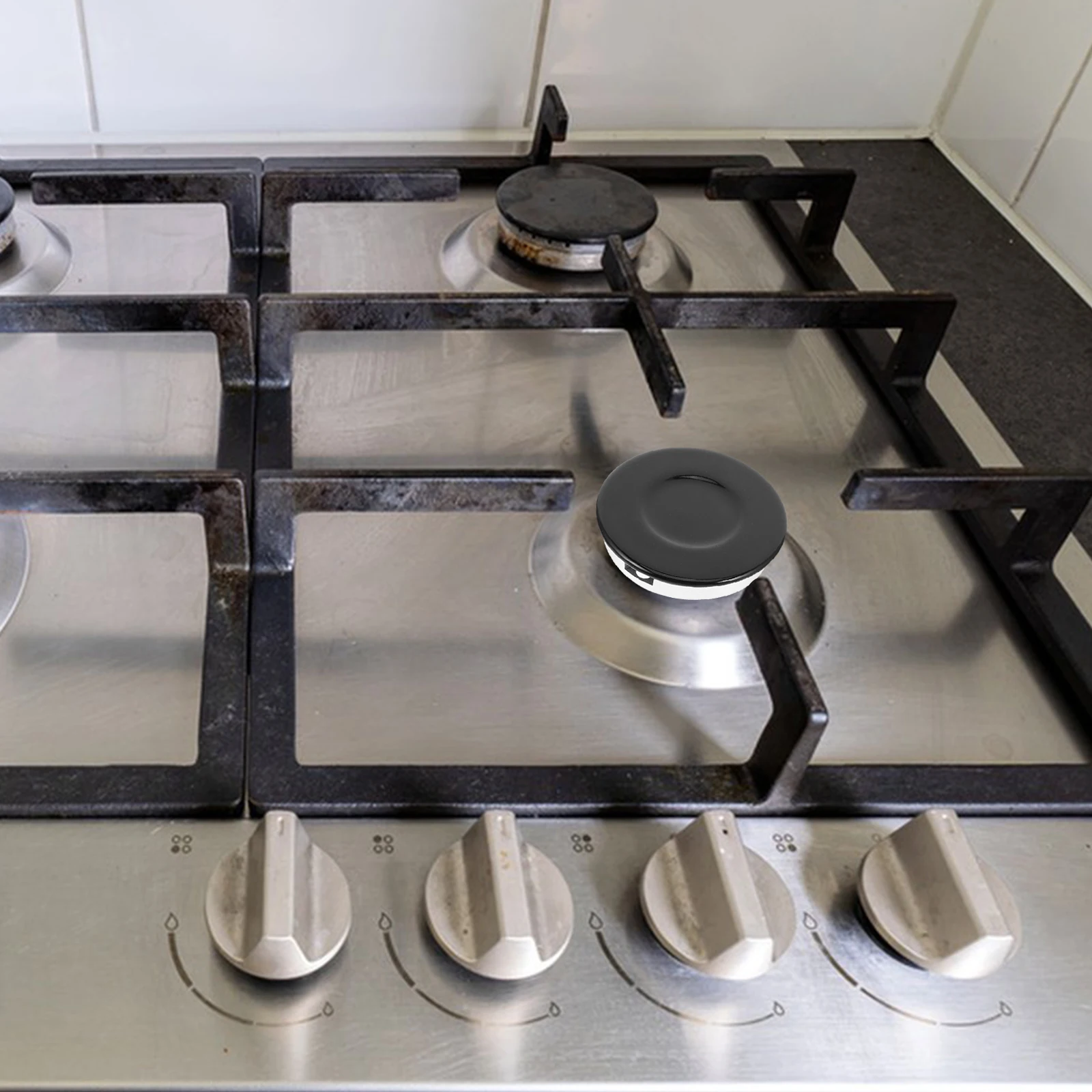 

1 Set Burner Caps Replacement Metal Fire Covers Even Heat Distribution Prevent Flame Overflow Compatible With Sabaf Universal