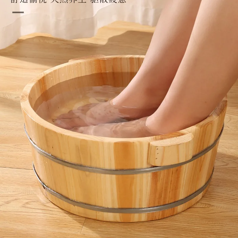 Wood Footbath Basin Foot Soaking Bath Basin Foot Bucket Footbathing Home Supplie Sooth Surface Foot Soaking Tub