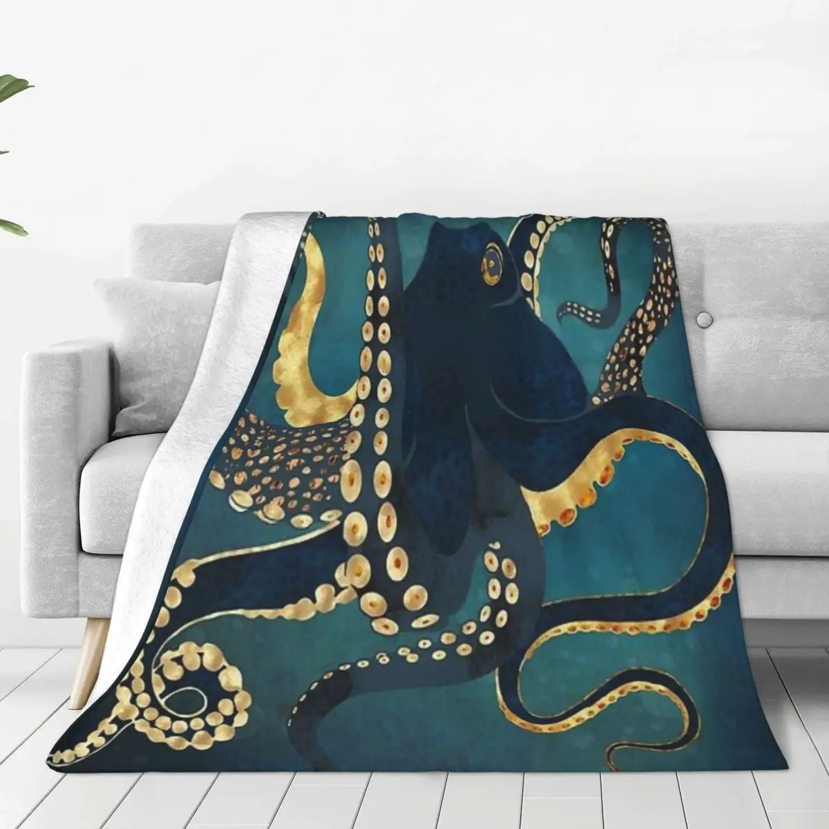 

Metallic Octopus IV blankets Warm Flange blankets Soft and comfortable blanket picnic blanket birthday gift