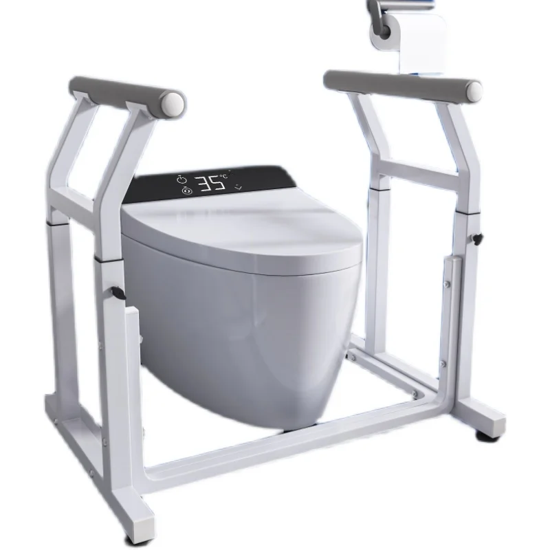 

Removable toilet armrest shelf the elderly toilet safety railing bathroom help up