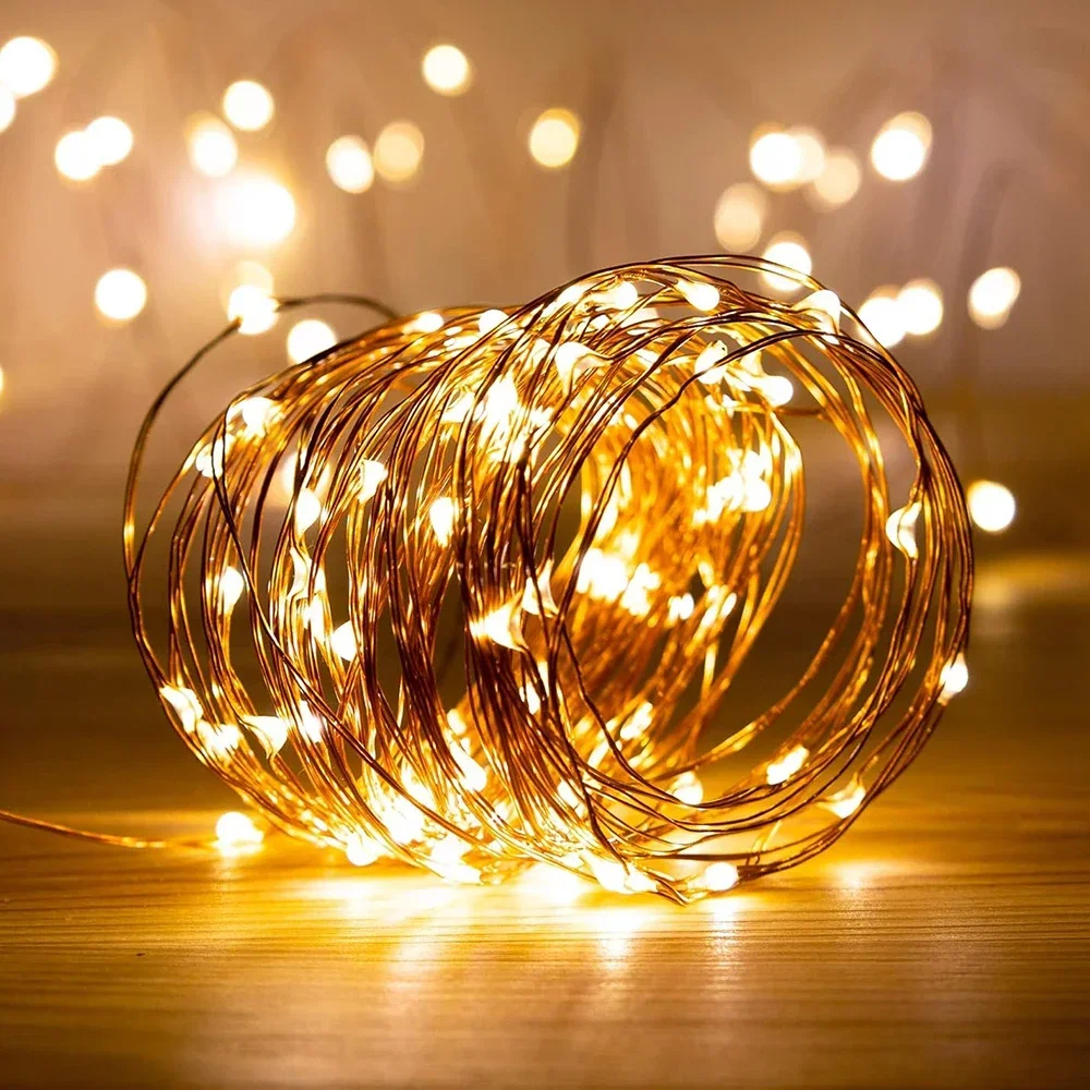 2/3/5/10M LED String Light Copper Wire USB/Battery Powered Fairy Lights Holiday Outdoor Lamp Garland Xmas Wedding Party Decor
