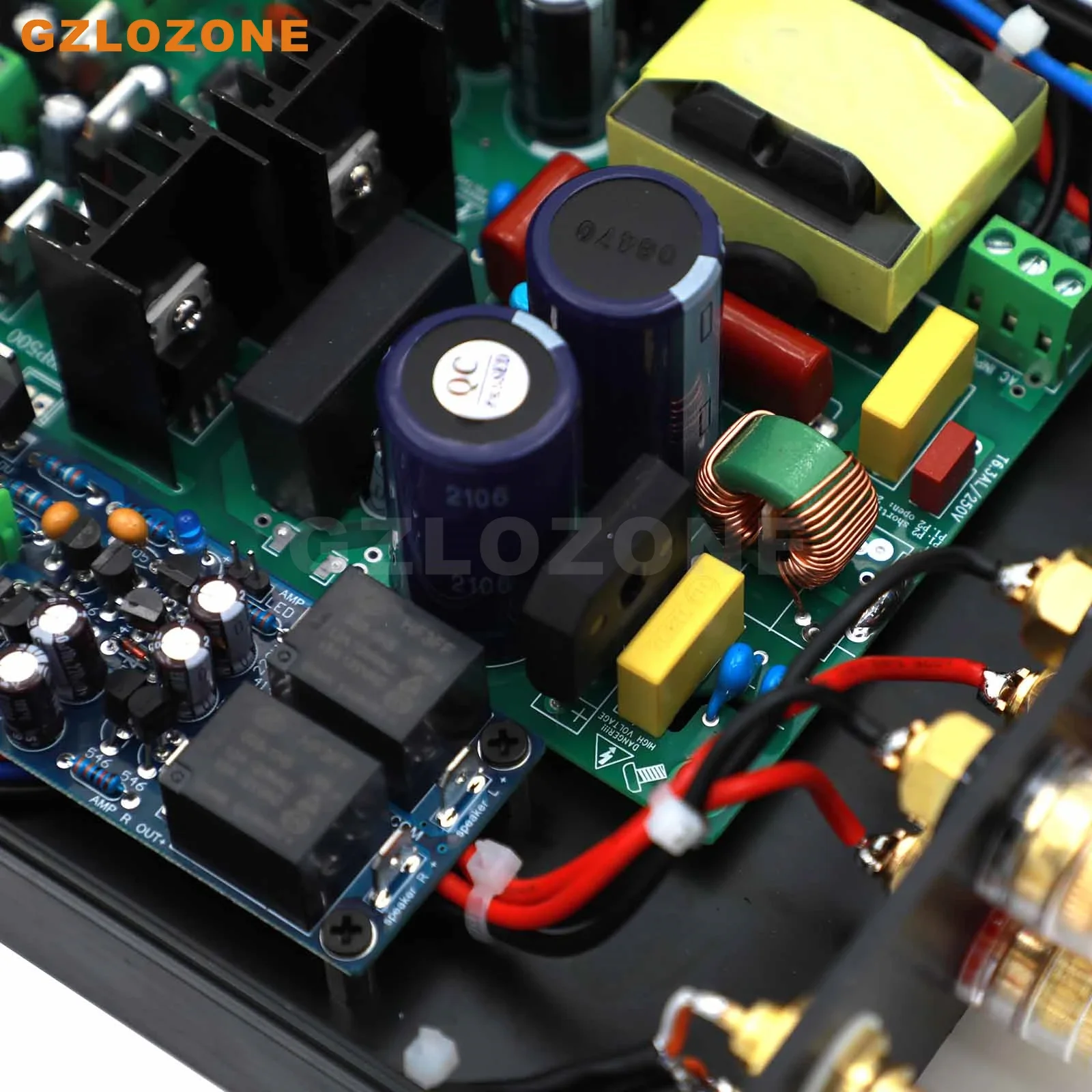 GZLOZONE NAP250 MOD 2SC5200 Stereo Power Amplifier Base On UK NAIM Circuit With SPK Protection 80W+80W