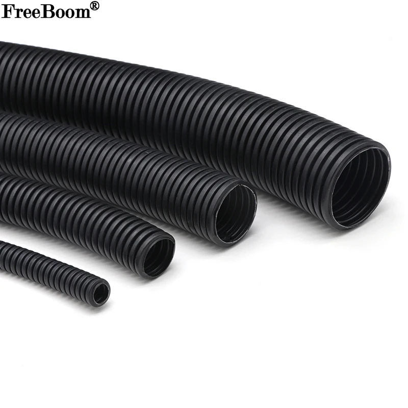 

1/5/10M 7.5mm-34.5mm PP Insulated Corrugated Pipe Wire Hose Threading Hose Plastic Corrugated Pipe Protective Sleeve