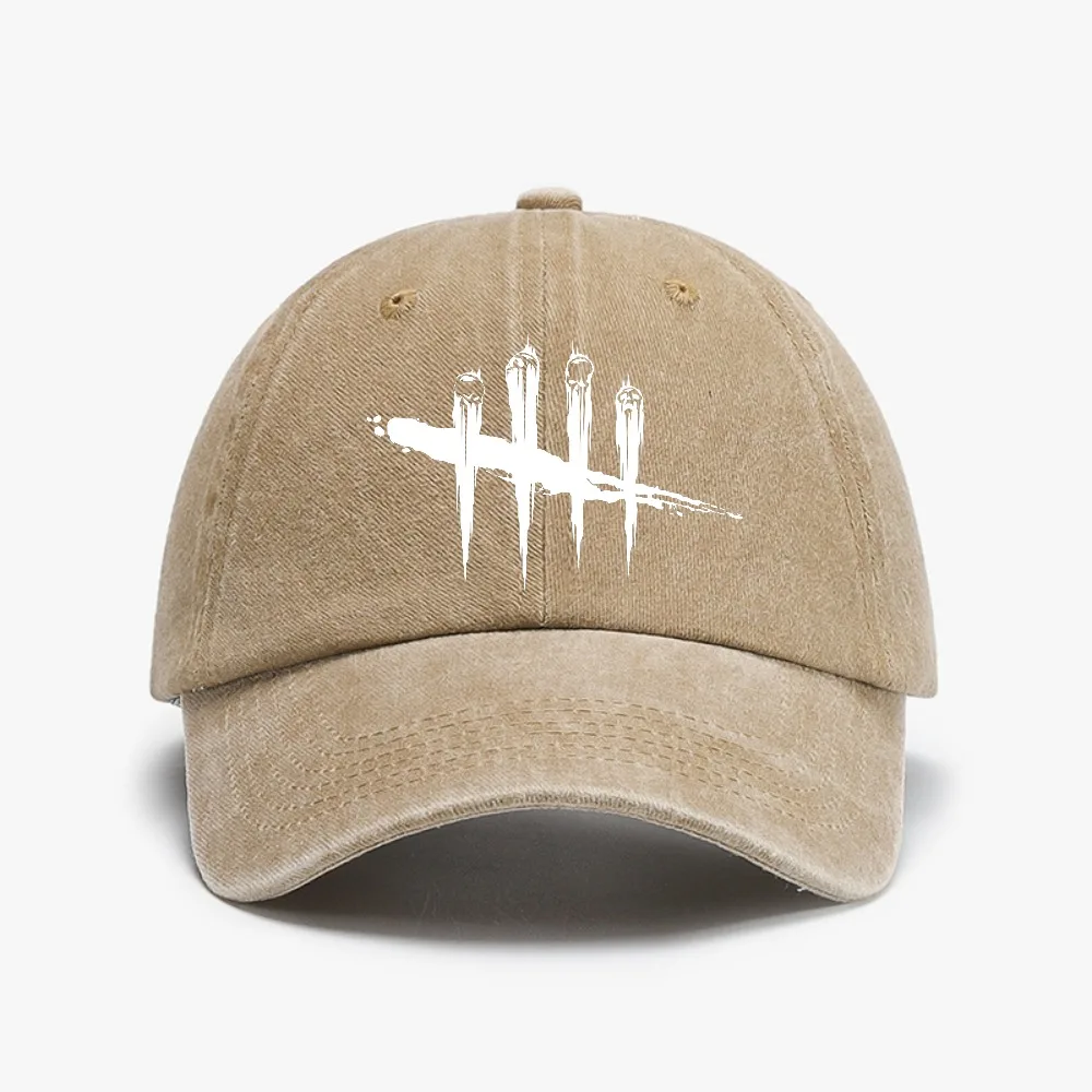 

Deads By Daylight Cosplay Baseball Cap Vintage style Washed Soft top denim hat Men Women Adjustable Sports Dad Hats