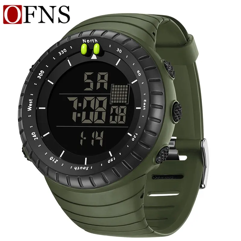 OFNS 2024 New Men\'s Watches Outdoor Sport Military Digital Watch 50M Waterproof Wristwatch for LED Men Clock Relogio Masculino