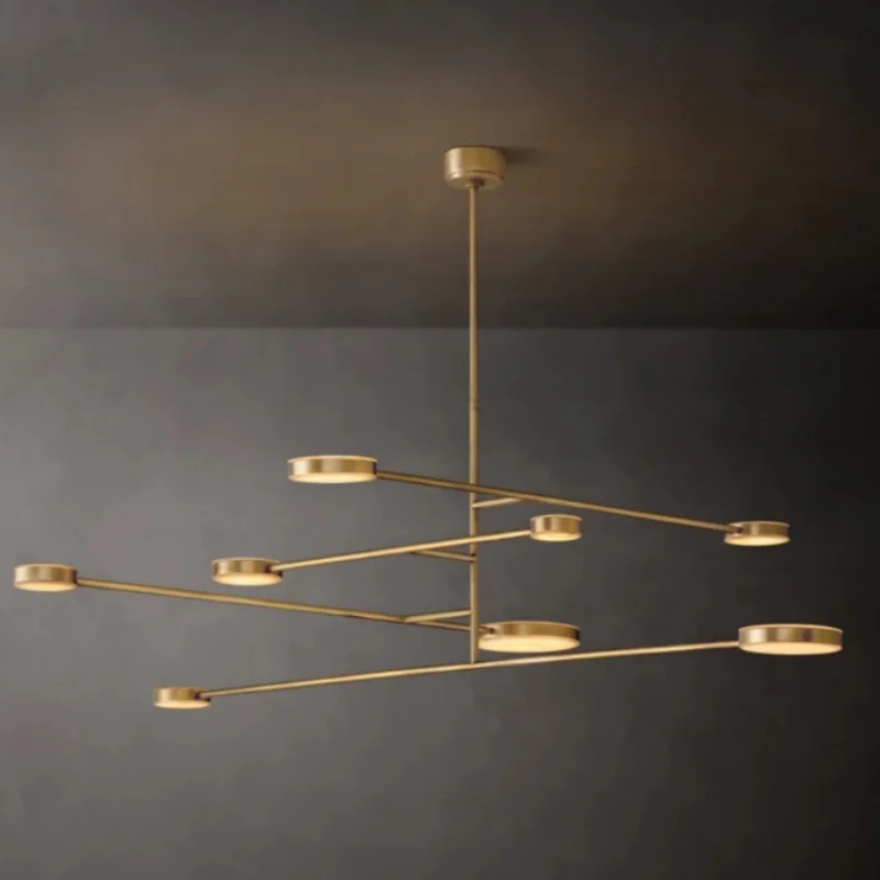 

2026 New French Style Snowflake Marble Chandelier Brass Black Silver Dimmable Ceilings Lustre for Hotel Restaurant Villa