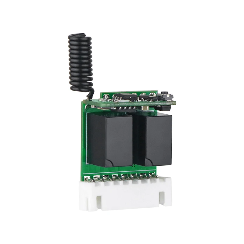 

2000M Long Range DC 3.7V-12V Tiny 2 CH Mini Relay Remote Control Switch Micro Wireless Switches Key Trigger Button Remote Switch