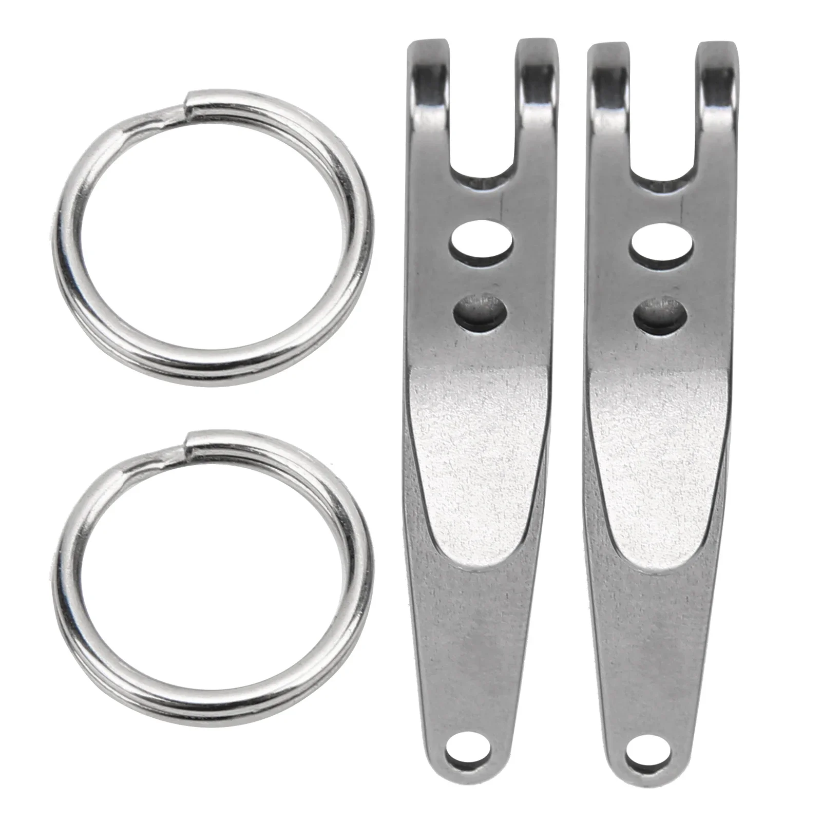 2pc clipe de cinto ao ar livre suspensão de aço inoxidável clipe de bolso porta-chaves com chaveiro mini clipes de suspensão chaveiro clipe de bolso