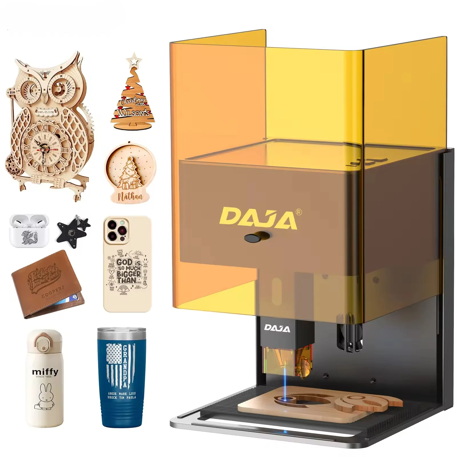

Portable DAJA DJ6 Pro 10W Desktop CNC Carving Machines Portable Mini DIY High Accuracy Fully Enclosed Engraver