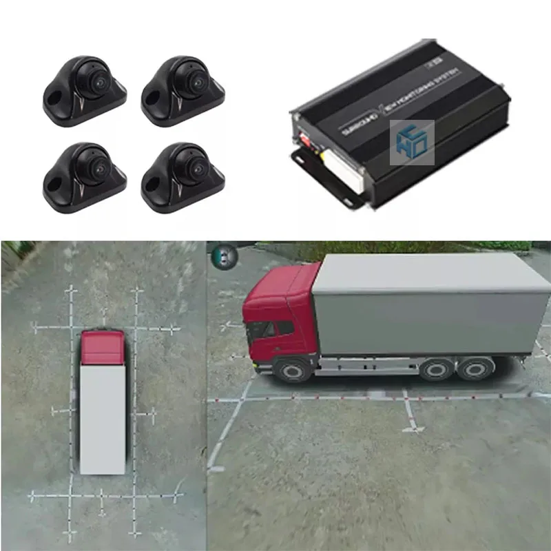 

Waterproof Truck System with 360 Degree Bird's Eye View Back Left Right Monitoring System