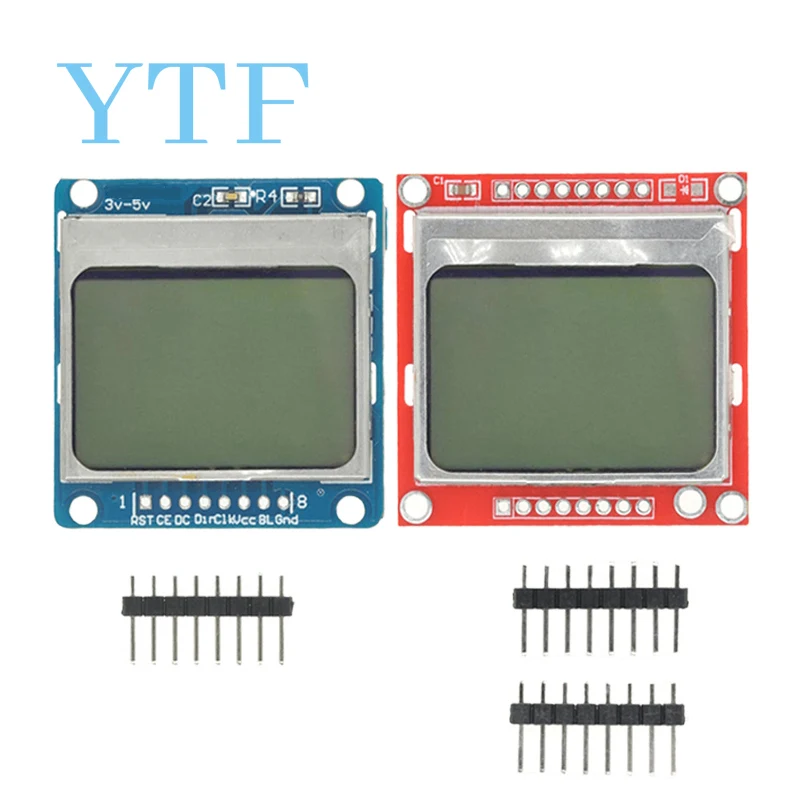 스마트 전자 LCD 모듈 디스플레이 모니터 블루 백라이트 어댑터 PCB 84*48 84x84 Lcd 5110 노키아 5110 화면