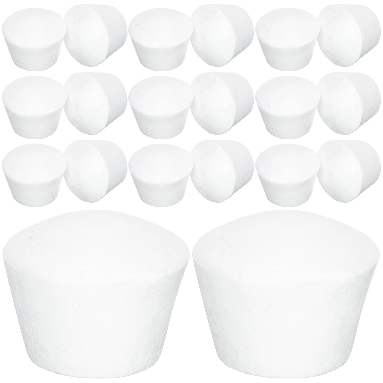 20 Uds. De embriones de espuma para pastel, accesorios DIY, modelos falsos reutilizables, accesorios para magdalenas simulados, decoración blanca para hombre pequeño y bebé