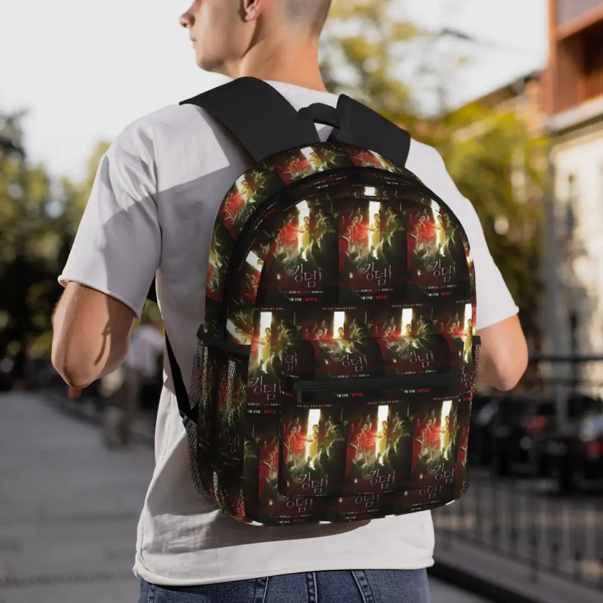 

Korean Zombie Series Student Backpack School Bag Hiking Travel Daypack for Men Women Fashion Bookbag Shoulder Bags