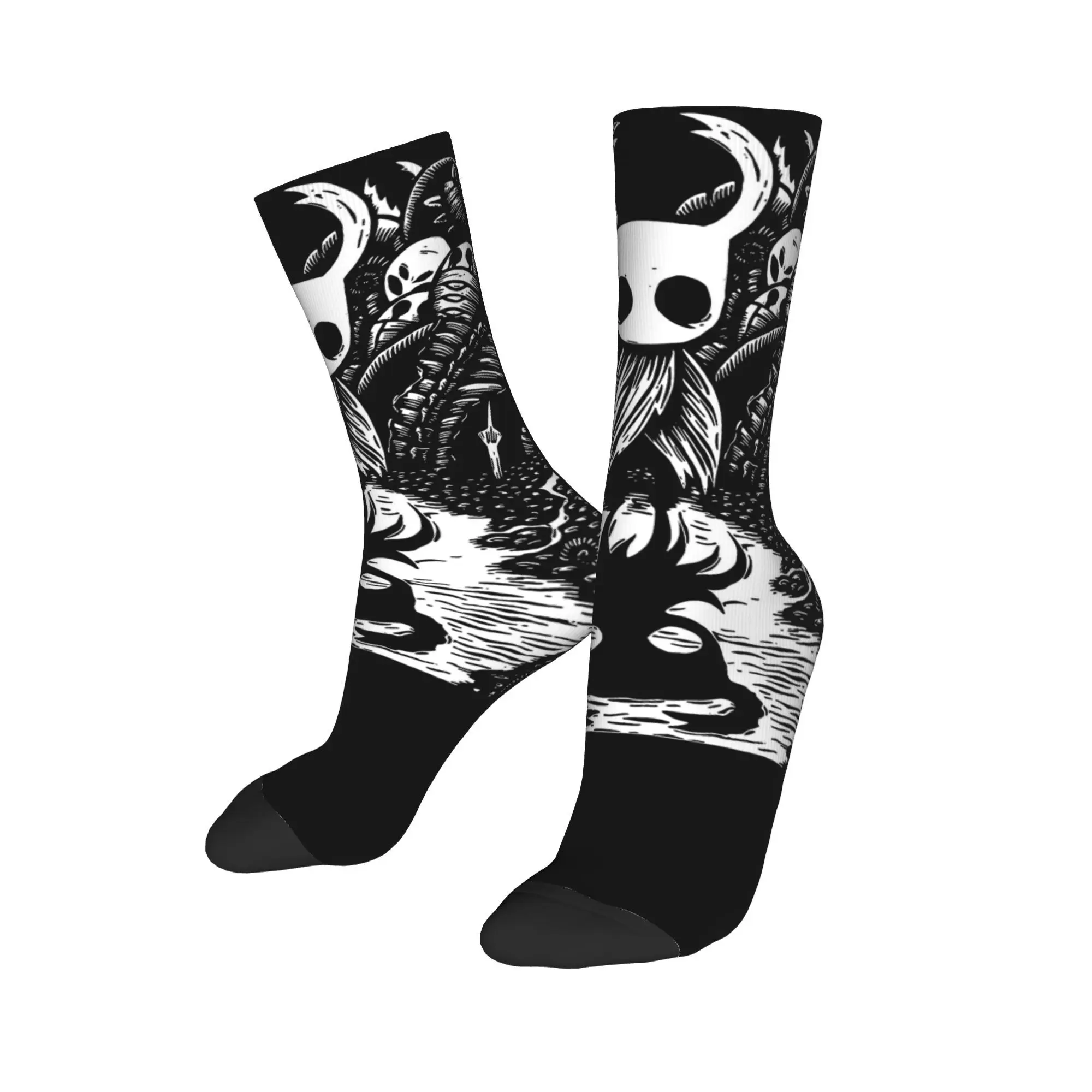 

New Men's Socks Casual Ghost Knight Art Hollow Knight Sock Polyester High Quality Women's Socks Spring Summer Autumn Winter