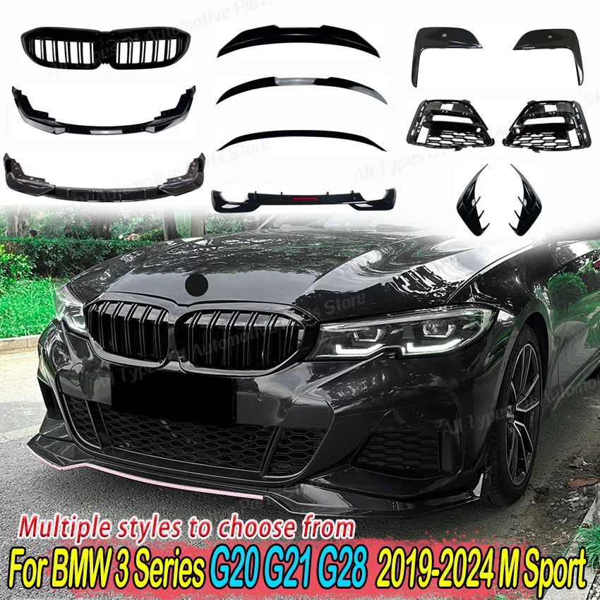 

For BMW 3 Series G20 G21 G28 320i 320d 325i 330i M340i M340d 2019 2020+ M Sport Spoiler Diffuser Splitter Grille Body Kit Tuning