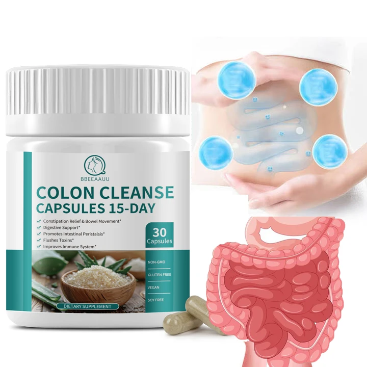 BBEEAAUU 15 Days Colon Cleanse Capsules Support Overall Colon Health Constipation Relief Promotes Digestion Daily Detox Non-GMO