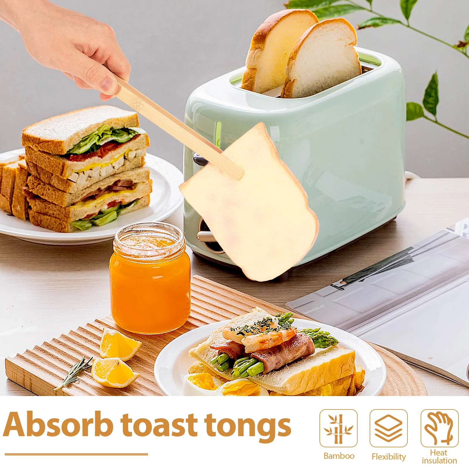 Bamboe Broodrooster Tong Set G - Home Cooking Set recensie en prijs