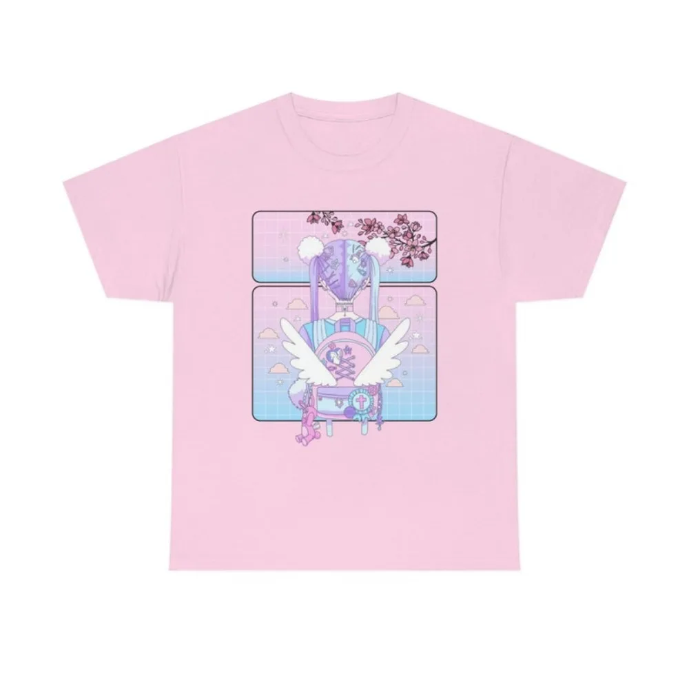 Ästhetische Kleidung Anime T-Shirt Japanisches Anime-Shirt Yami Kawaii Harajuku Japanisches Mädchen Zweidimensionale Street Fashion