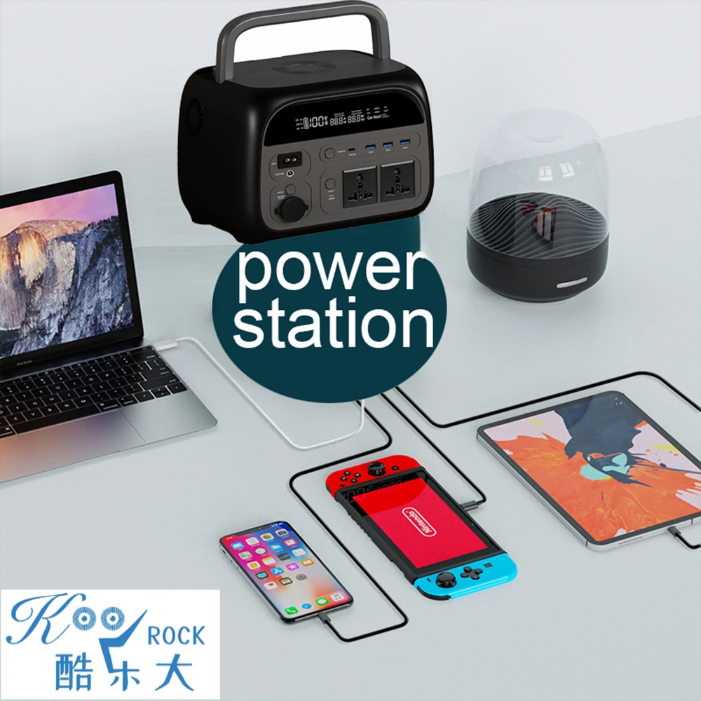 محطة طاقة خارجية، بطارية تخزين طاقة لاسلكية عالية الكفاءة بقدرة 300 وات - 600 وات، مصدر طاقة متنقل في حالات الطوارئ