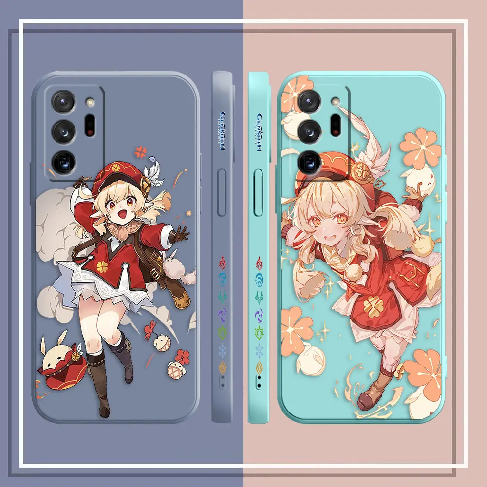 Case For Samsung Galaxy A80 A70 A30 A20S A20 A10 Note 20 M33 M32 Pro Plus Lite Ultra 4G 5G Case Anime Girl Klee G-Genshin Lmpact