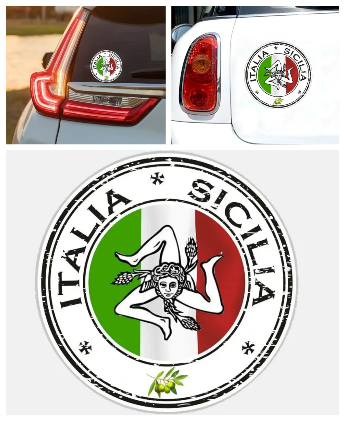 

Creative Italian Creative Sicilian Car Sticker Laptop Bumper Wall Truck Moto Van Helmet Racing Camper Vinyl Decal PVC Wholesale