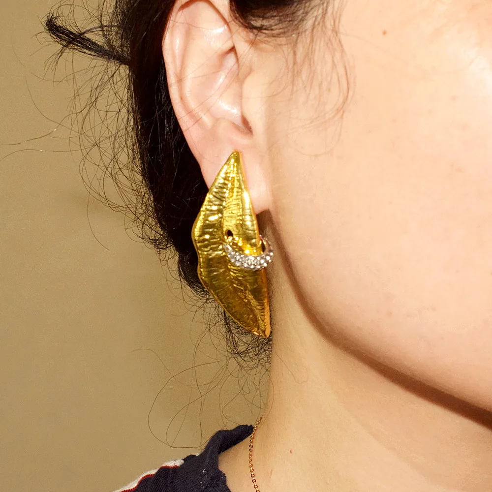 Vintage-Ohrringe aus Metalllegierung mit Lippen-Anhänger für Damen, Modeschmuck, wunderschönes Kollektionszubehör