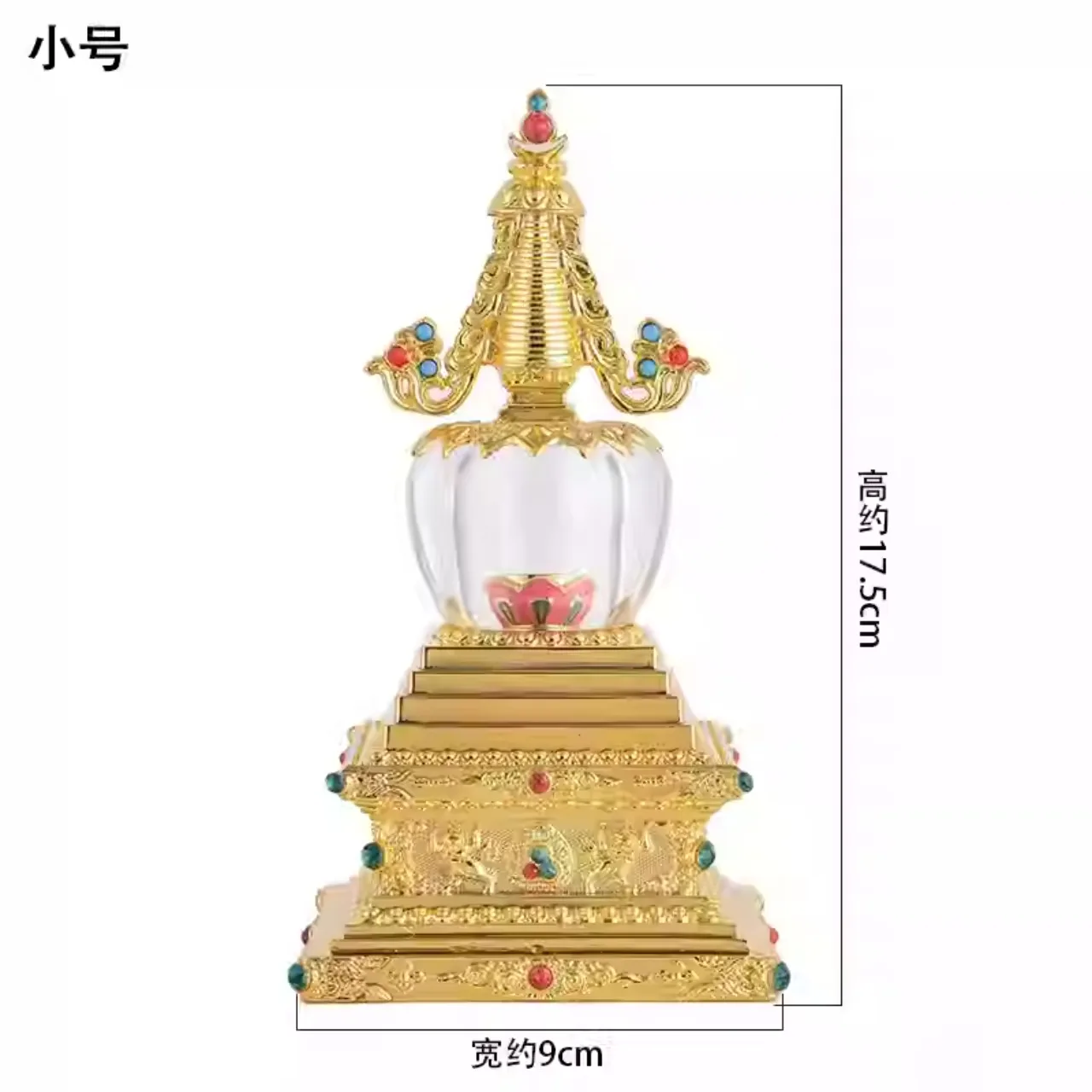 

For Any Occasion Bodhi Pagoda Ornaments Stylish Home Accents Buddhist Alloy Acrylic Glass Stupa
