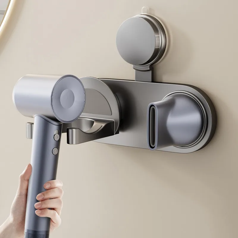 1pcs No Punching magnetic attraction Suction Cup Hair Dryer Holder Storage For Salon Bathroom Hotel Styling Accessories
