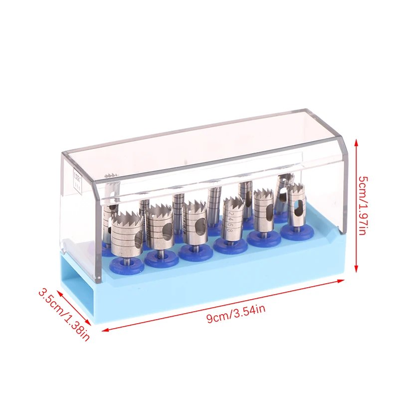 1/12 Stuks Tandheelkundige Implantaat Bot Trephine Met Bur Desinfectie Houder Voor Handstuk Chirurgisch Instrument Implantaat Boor