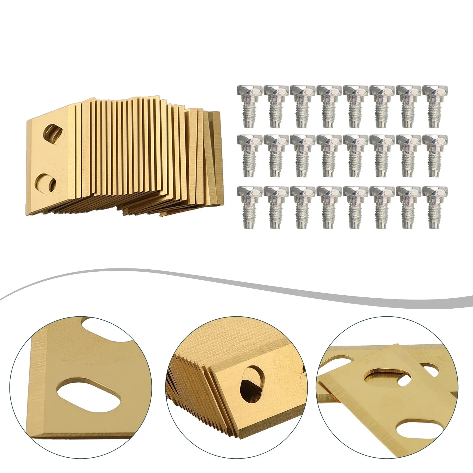 

32x18.6x0.9mm 24pcs Lawn Robot Blade Suitable For Robomow Robotic Mower Lawn Robot Blade Plating Lawn Mover Gardening