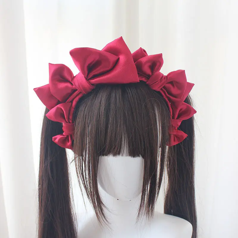 

Винтажные французские повязки на голову KC в стиле Лолита для женщин, с эффектом натуральных волос, винтажные аксессуары для волос в стиле кукольного образа