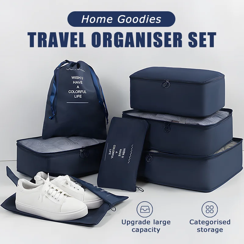 Large Capacity Travel Organizer Storage Bags Suitcase Packing Set Storage Cases Portable Luggage Organizer Clothe Shoe Pouch