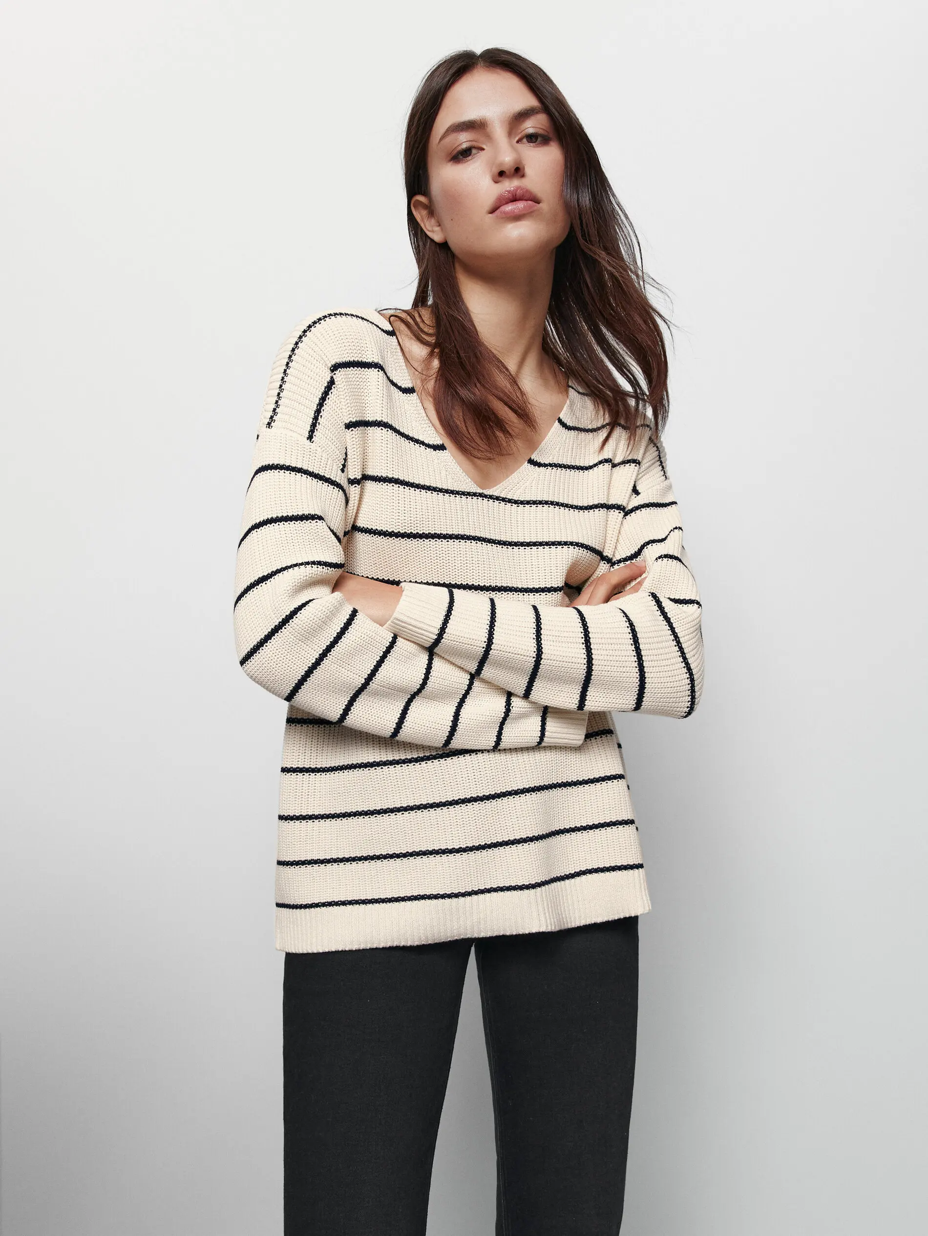 Ethereal MD 2023  autumn new style of Women's casual knitwear with back knot stripes