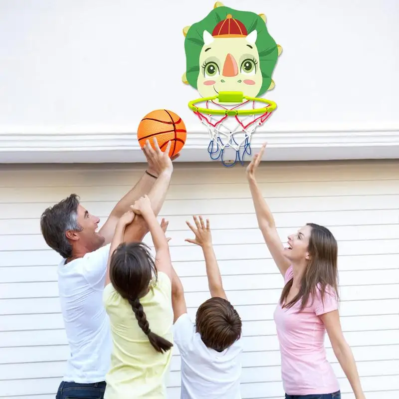 2 Em 1 Forma Animal Mini Basketball Hoop Set Com Dart Board Pai-filho Interativo Outdoor Indoor Sports Game Toy For Kids