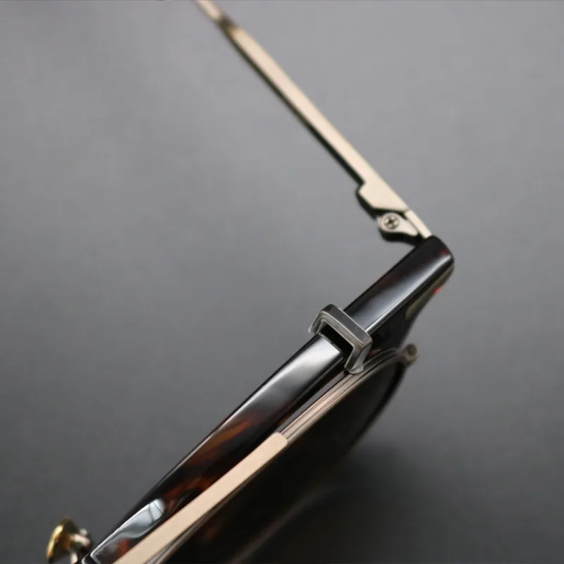 Montura de gafas magnéticas de titanio y acetato japonés para hombre, gafas de sol polarizadas cuadradas Retro con Clip, hechas a mano para lentes graduadas
