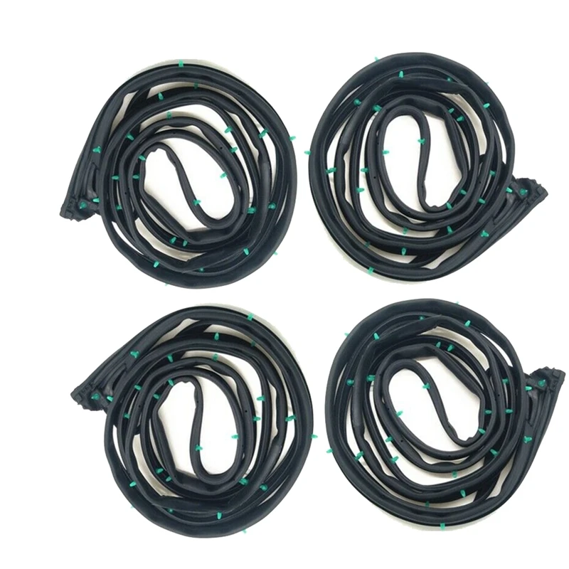 1Set Front Rear Left Right Replacement Door Rubber Gasket Seals Weather Strip Set Fit For Honda Accord Sedan 2003-2007