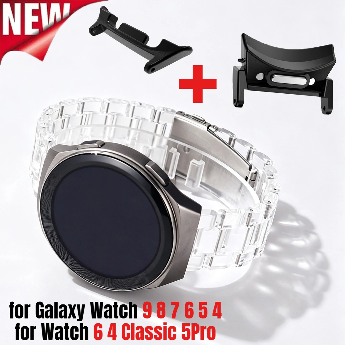 Auffälliges Farbklar-Armband für Samsung Galaxy Watch 9/8/6/5/4 44 40mm 5Pro 45mm für Watch 6 4 Classic 42/46mm Ultra 47mm