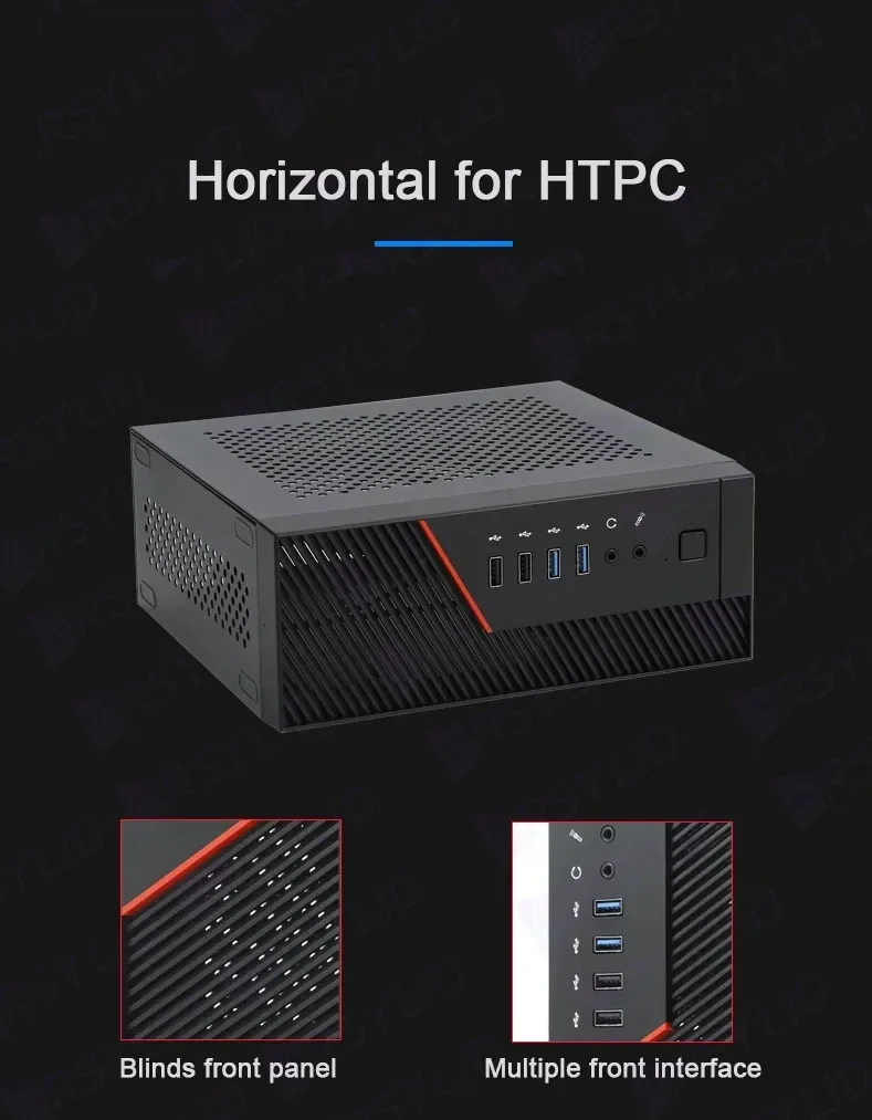 A09P 4.2L ITX Chassis A4 HTPC Portable Computer PC Support PCIe 2.5' SSD Drive Mini IPC Flex PSU Case