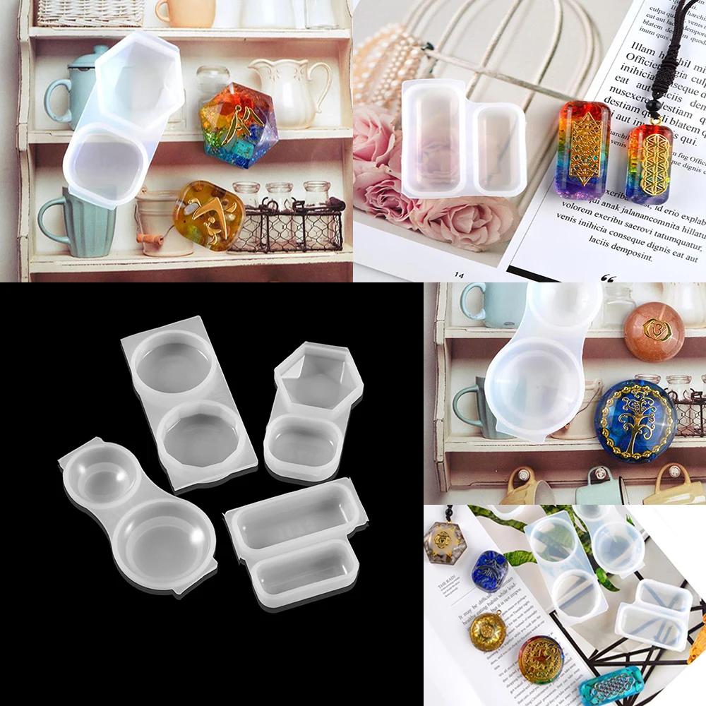 Many Kinds Style Pendant Epoxy Resin Mold Crystal Pendant Silicone Mold for DIY Craft Casting Jewelry Making Accessories Tools